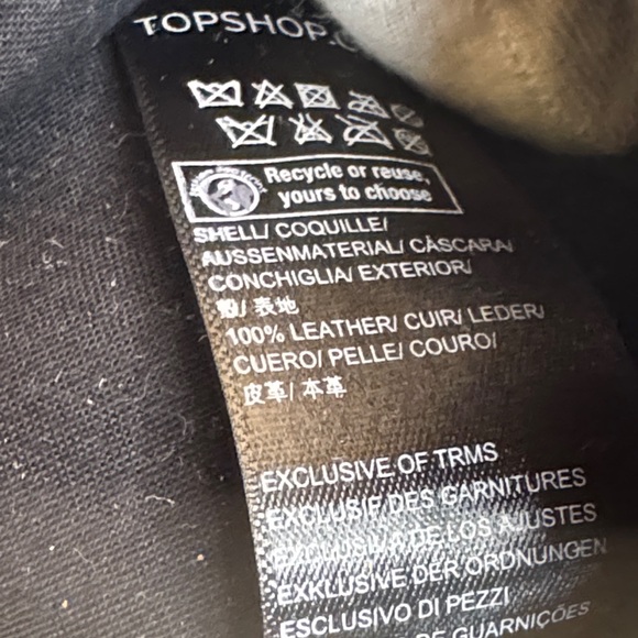 TOPSHOP Made in India Black Leather Floral Embroidered Chain Clutch - Picture 10 of 14